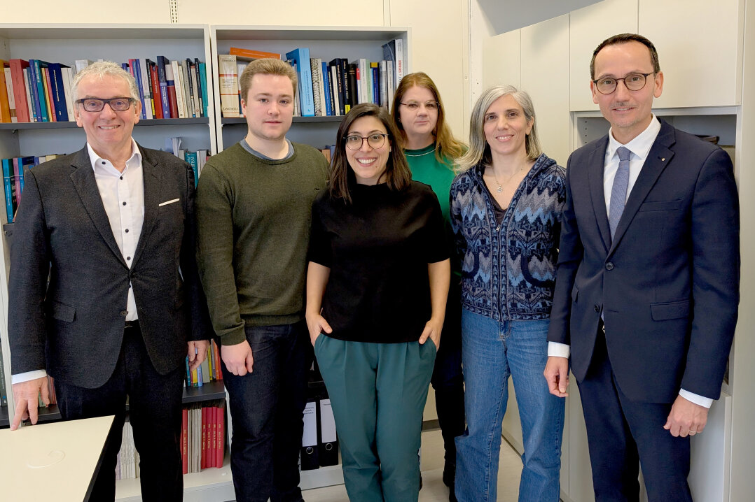 Volker Burgard, Philip Oppenländer, Sara Matrisciano-Mayerhofer, Katrin Bohnenkamp, Irene Gallerani und Markus Kreuz (von links)