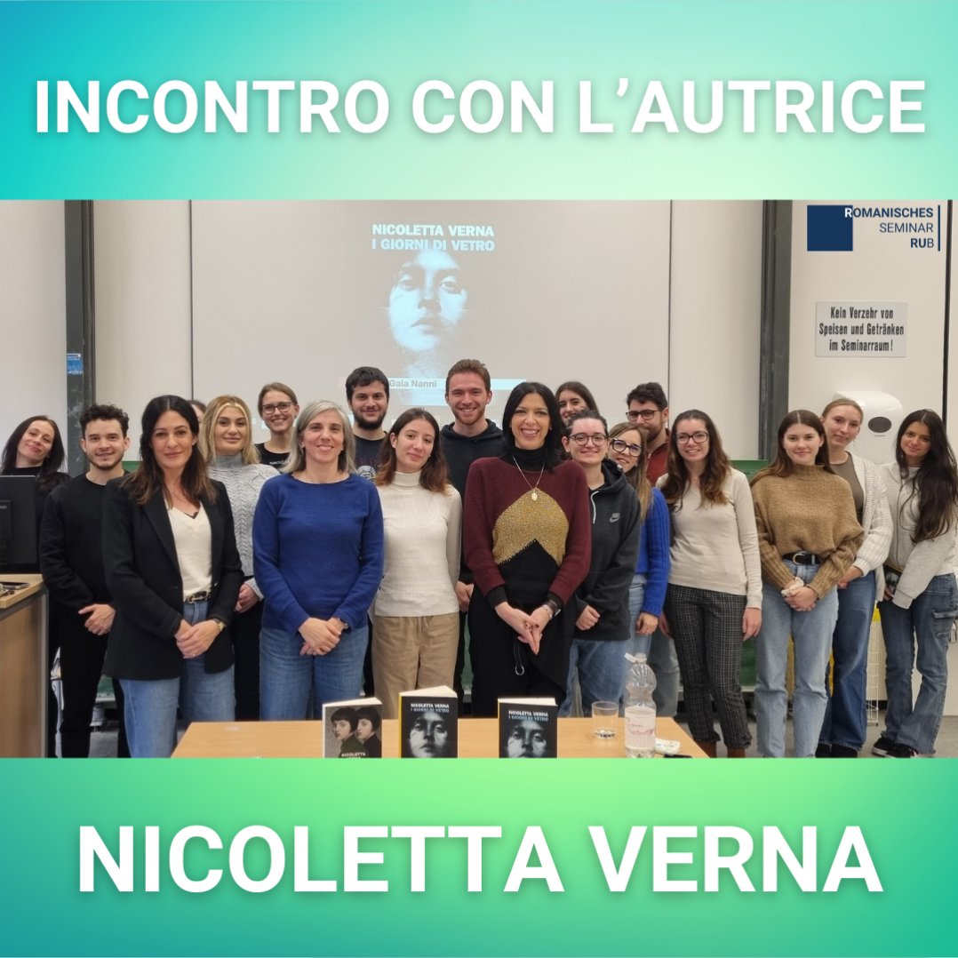 Gruppo di studentesse e studenti con l'autrice